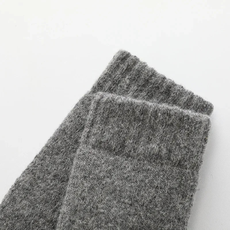 Men Thick Solid Color Socks Merino Wool Warm Winter Snow Thermal Socks Calceta Hombre Skarpety Meskie