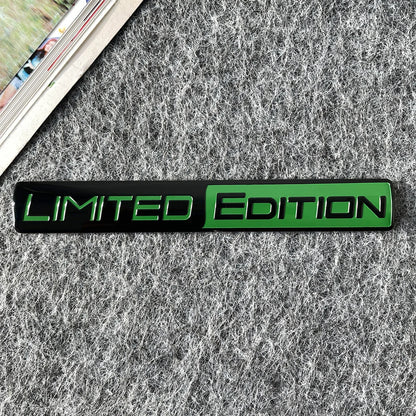 3D Aluminium Limited Edition Emblem Metal Sticker Car Body Rear Window Refit Decoration Decal Motorcycle Sticker