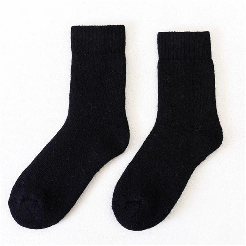 Socks Men Super Thicker Solid Sock Merino Wool Rabbit Socks Against Cold Snow Russia Winter Warm Funny Happy Male Socks