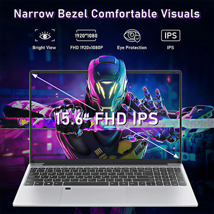 15.6" Laptop Computer Windows 11 Core i9-10980HK PC Gamer 16GB RAM Fingerprint Unlock Notebook Laptops Backlight Study Computer