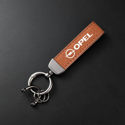 High-Grade Leather Suede Keychain Car Sport Keyring For Opel Astra H G J Insignia Mokka Zafira Corsa Vectra B C D Accessories