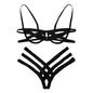 Sexy Mesh Hollow Out Lingerie Set Womens Seamless Solid Color Bra Set Soft Comfortable Briefs Elastic Intimates Underwear Set