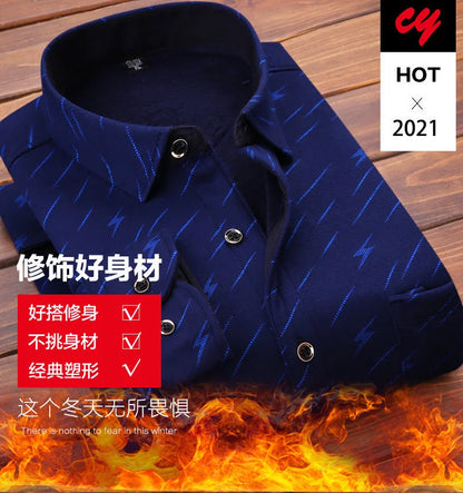 2025Men's Casual Warm Shirts Autumn Winter Long Sleeve Plaid Shirt Thick Warm Tops Men High Quality Soft Large Size Shirt Camisa