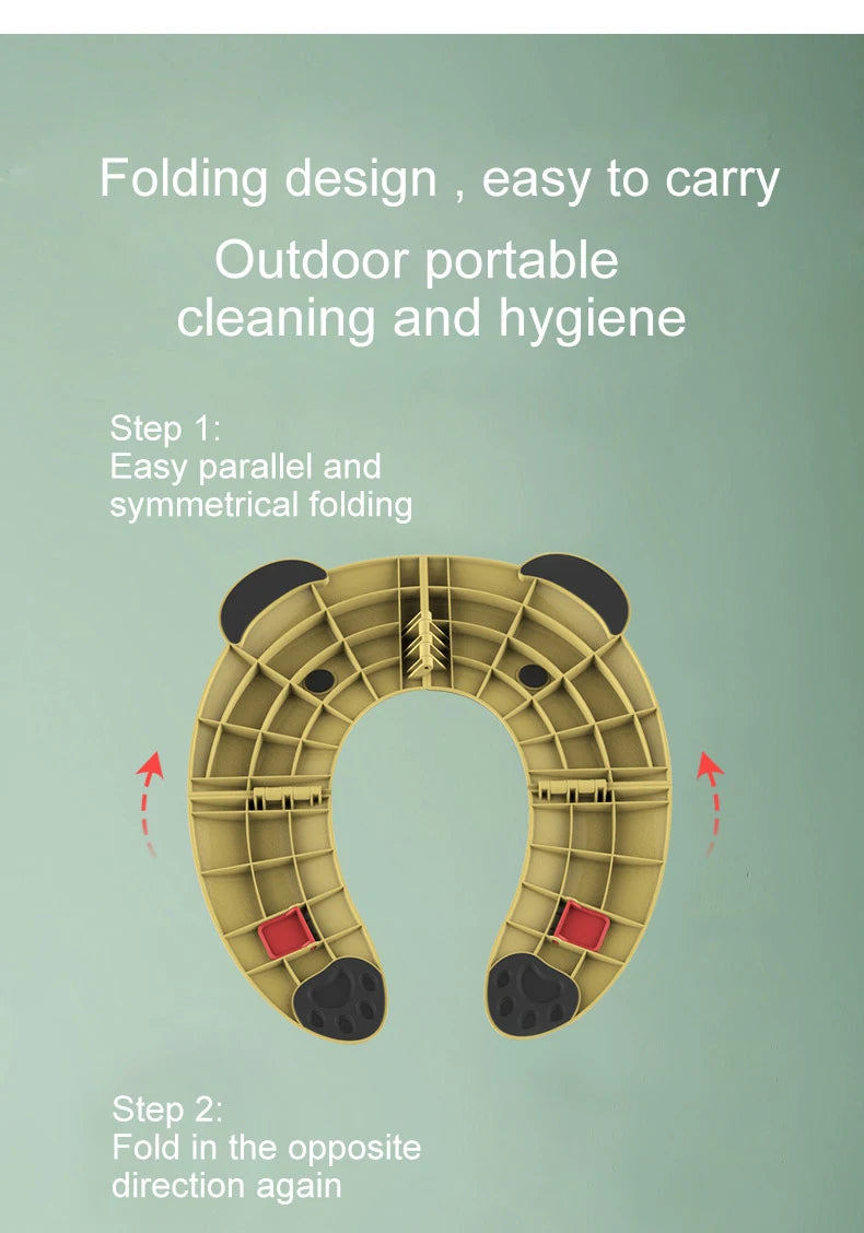 Children's Portable Folding Travel Toilet Seat With Non-Slip Silicone Pad Potty Training Seat for Toddlers, Boys and Girls
