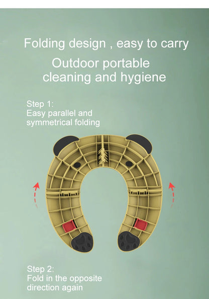 Children's Portable Folding Travel Toilet Seat With Non-Slip Silicone Pad Potty Training Seat for Toddlers, Boys and Girls