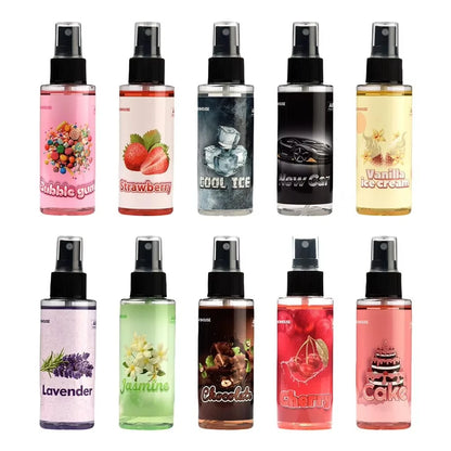 Car Air Freshener Spray Car Fragrance Long-Lasting Light Strawberry Cake Scent Fresh Perfume Car Interior Deodorant Spray