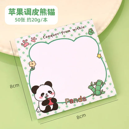 200sheets Panda Memo Pads Cute Animal Note Pads No Adhesive for Students Aesthetic Office School Supplies Bulk Notebook Labels