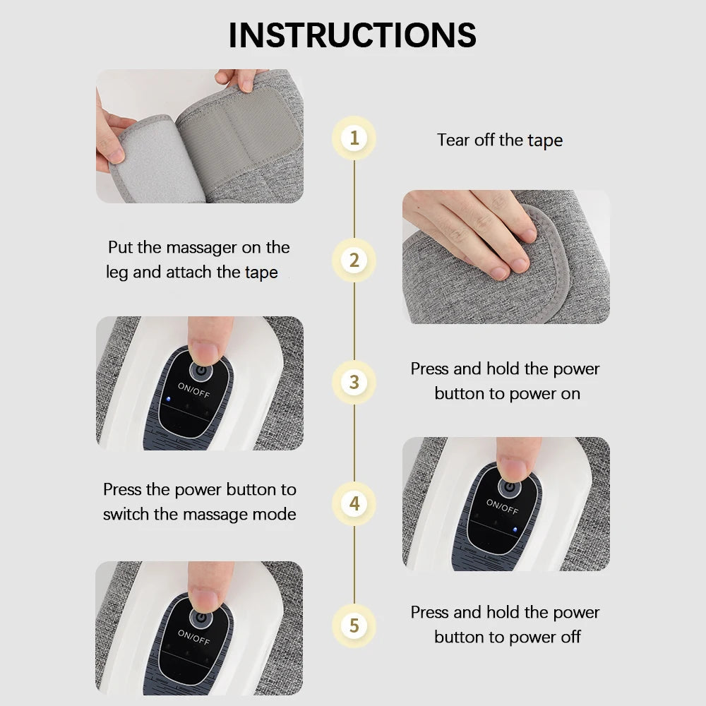 Eletric 360° Air Pressure Calf Massager Wireless Leg Massage 3 Mode Airbag Compresstion Relax Foot Calf Muscle Relieve Fatigue