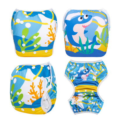 U PICK ALVABABY Swim Diaper Adjustable Swim Nappy for Swimming Lessons Fashion Design Swimming Nappy for Baby Under 8 Months