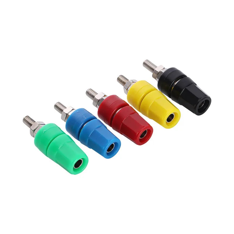 5/10Pcs M4*36 Pure Copper Terminal 4mm Banana Jack Socket 20A Binding Post Banana Plug Connector M4X36