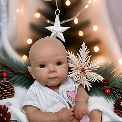 13Inch Bettie Silicone Reborn Doll With Open Mouth & 2 Sets Clothes Handmade Painted Skin Waterproof Reborn Doll