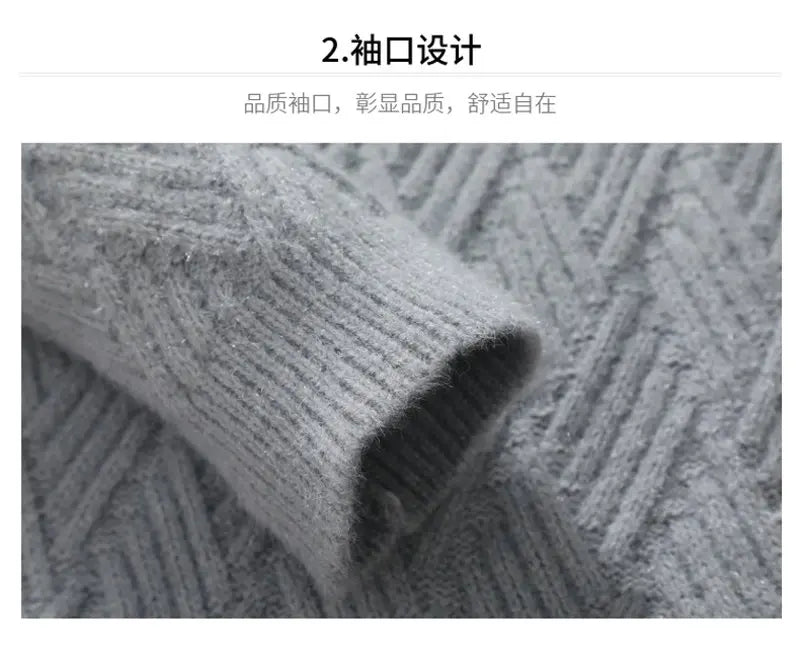 Warm Knitted Pullover 2025 New Winter Men's O-neck Casual Sweater High-quality Men's Pullover Clothing Size 4XL