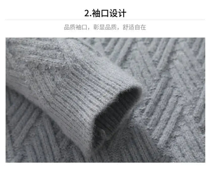 Warm Knitted Pullover 2025 New Winter Men's O-neck Casual Sweater High-quality Men's Pullover Clothing Size 4XL
