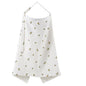 Muslin Nursing Covers for Breastfeeding, Privacy Breast Feeding Cover with Arch Neckline for Mom and Baby Nursing Apron