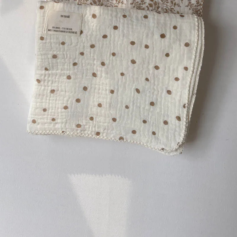 Baby Blanket Floral Soft Cotton Muslin Newborn Swaddle Wrap Receiving Blanket Quick Dry Bath Towel Baby Stroller Cover