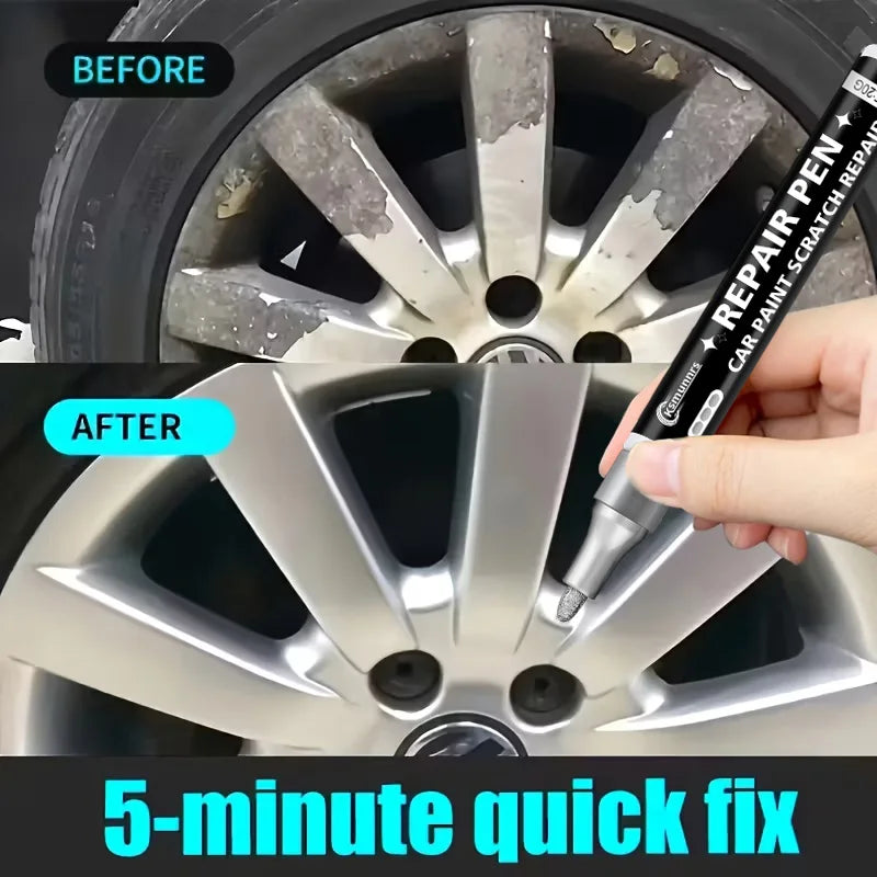 Metal Scratch Repair Paint Pen for Car Wheel Rim Faucet Sink Stainless Steel Touch Up Restoration