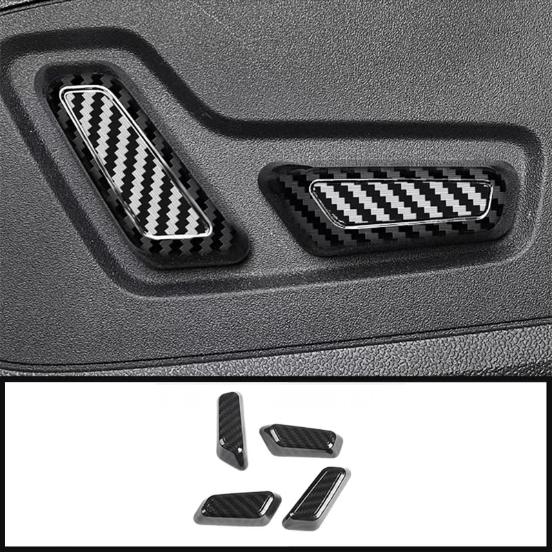 FOR Audi Q3 2019 -2022 Car Carbon fiber style Console Gear Shift Frame Cover Trim Interior accessories  Auto Integral interior