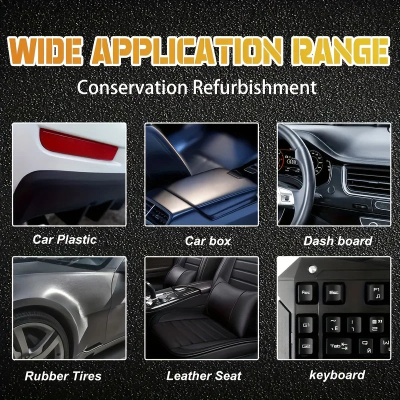1 Piece 100g Car Plastic Repair Agent Recovery Black Luster Car Interior Leather and Panel Update Wax Coating Car Polishing and Repair Coating Cleaning Rejuvenation Repair Wax