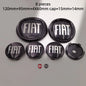 8pcs Fiat 500 Car Front Hood Emblem Rear Trunk Badge 95mm 120mm 12cm Wheel Center Logo Hub Cap 50mm 56mm 60mm 5cm 6cm