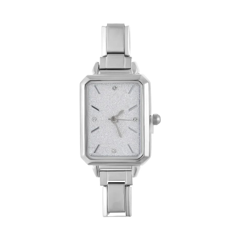 Fashion Colorful Dial Square Stainless Steel Women Watch Head Fit 9mm Bracelet For Party Friend Wife Birthday Jewelry Gifts