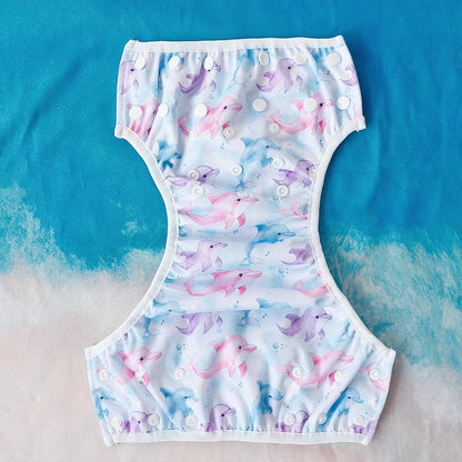 Elinfant 3PCS Mesh Cloth Inner Washable Swimming Diapers For Pool, Beach,Training Pants Swim Underpants For 3-15kg Boys Girls