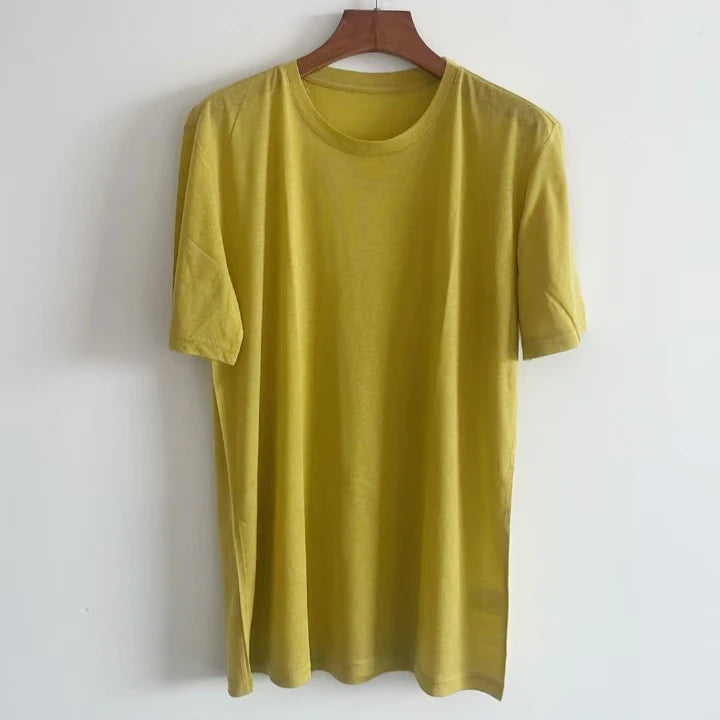 100% Merino Wool T Shirt Men Base Layer Merino Shirt Wicking Breathable Quick Dry Anti-Odor No-itch Big USA Size
