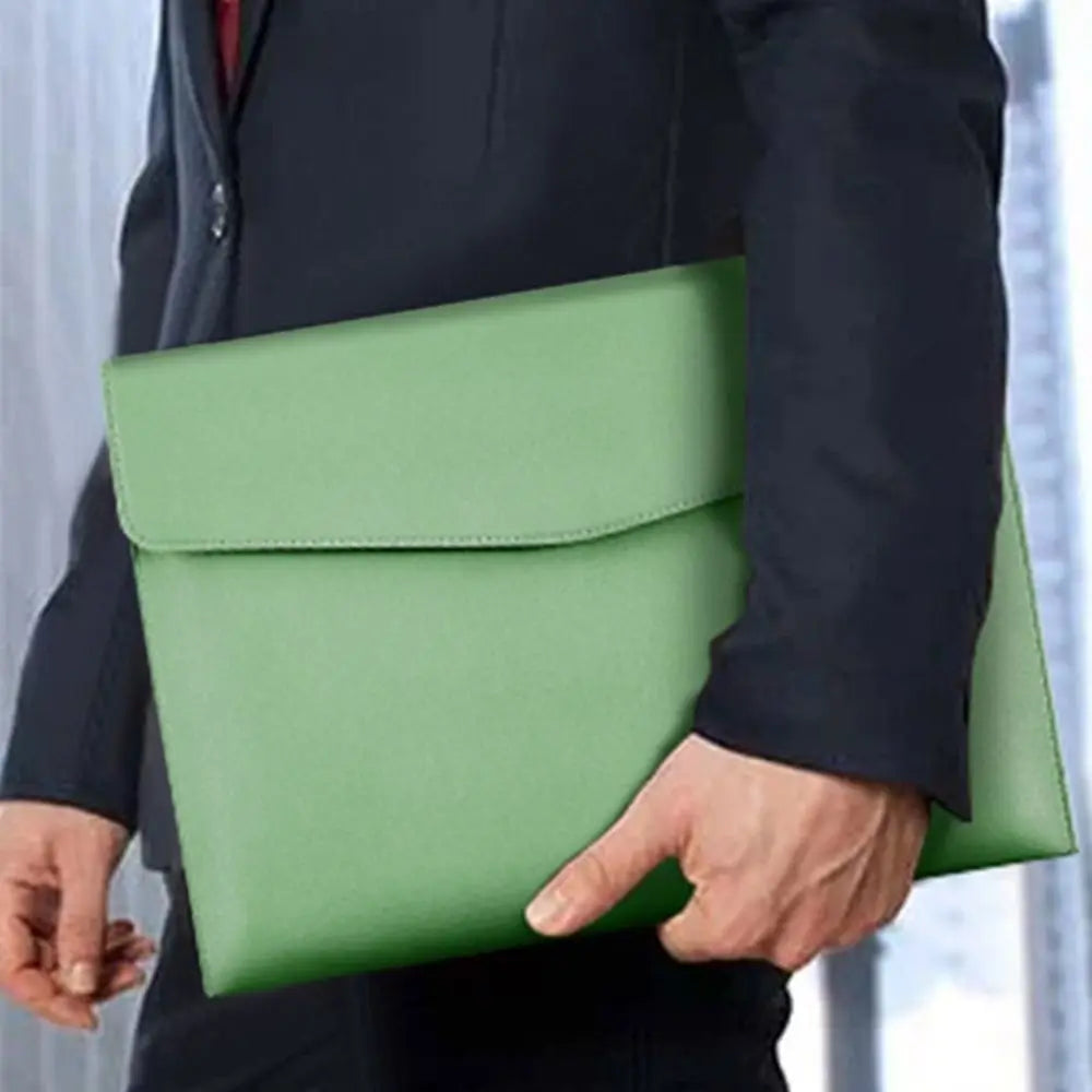 Stationery Dustproof Leather Leather Document Pouch Large Capacity A4 Leather File Folder File Bag for Men