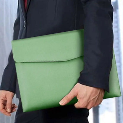 Stationery Dustproof Leather Leather Document Pouch Large Capacity A4 Leather File Folder File Bag for Men