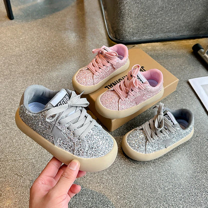 Girls' Shoes 2024 Spring New Casual Versatile Little Girls Star sneakers Spring and Autumn Children's Sports Shoes