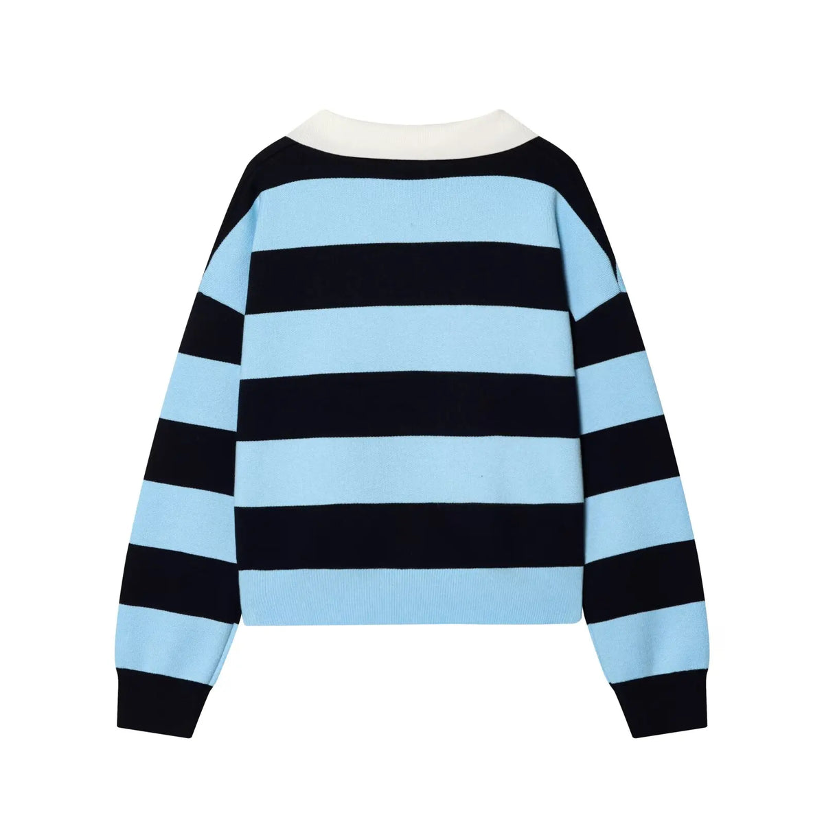 Sweater knitted Pullover Women's Spring 2026 New Fashion Striped Loose Polo neck Warm Women Sweater Chic Youth Holiday Pullover