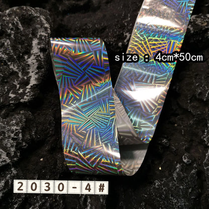 50/100cm Fish Scale Chameleon Nails Metal Nail Art Foil Fish Lure Transfer Decals Wraps Stickers Laser Manicure Decorations