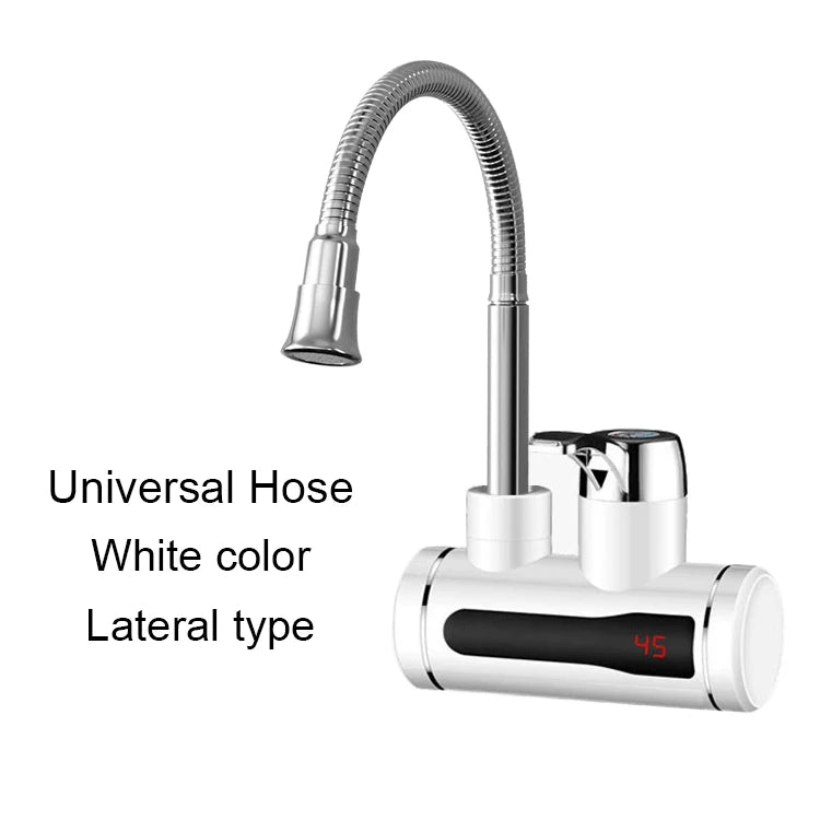 DMWD Tankless Electric Hot Water Heater Universal Hose Faucet Kitchen Instant Heating Tap Water Heater LED Temperature Display