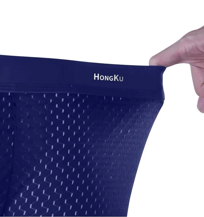Brand Boxers Man Summer Thin Ice Silk Breathable Men Underpants Soft Touch Men's Briefs 3D Cutting U Pouch Design Underwear Man