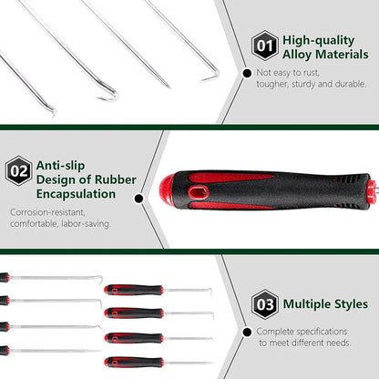 Car Auto Vehicle Oil Seal Screwdrivers Set O-Ring Seal Gasket Puller Remover Pick Hooks Tools Sealing Repair Tools 16cm 4Pcs