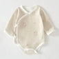 Spring Autumn Pure Cotton Long Sleeve Baby Bodysuit Triangle Crawling Suit Home Comfort Wear Bottom Covering Infant Garment