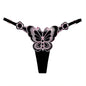Butterfly Lace Thong for Women Low Waist G-String Transparent Mesh Panties Sexy Embroidered Briefs Adjustable Waist Culotte Femm