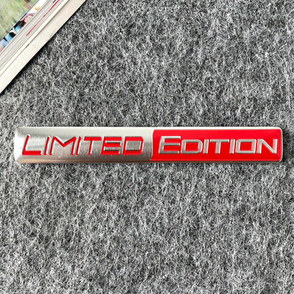 3D Aluminium Limited Edition Emblem Metal Sticker Car Body Rear Window Refit Decoration Decal Motorcycle Sticker