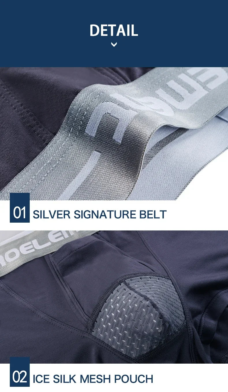 Bullet separate underwear Men's ventilated summer dry underpants Ice silk bag ice healthy boxers