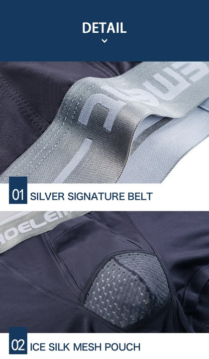 Bullet separate underwear Men's ventilated summer dry underpants Ice silk bag ice healthy boxers
