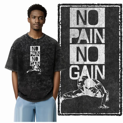 YG BODY BUILDING Printed Cotton Acid Washed Graphic Unisex T Shirt Cool CROSSFIT Streetwear Men Tshirts Big Size Tee for Men