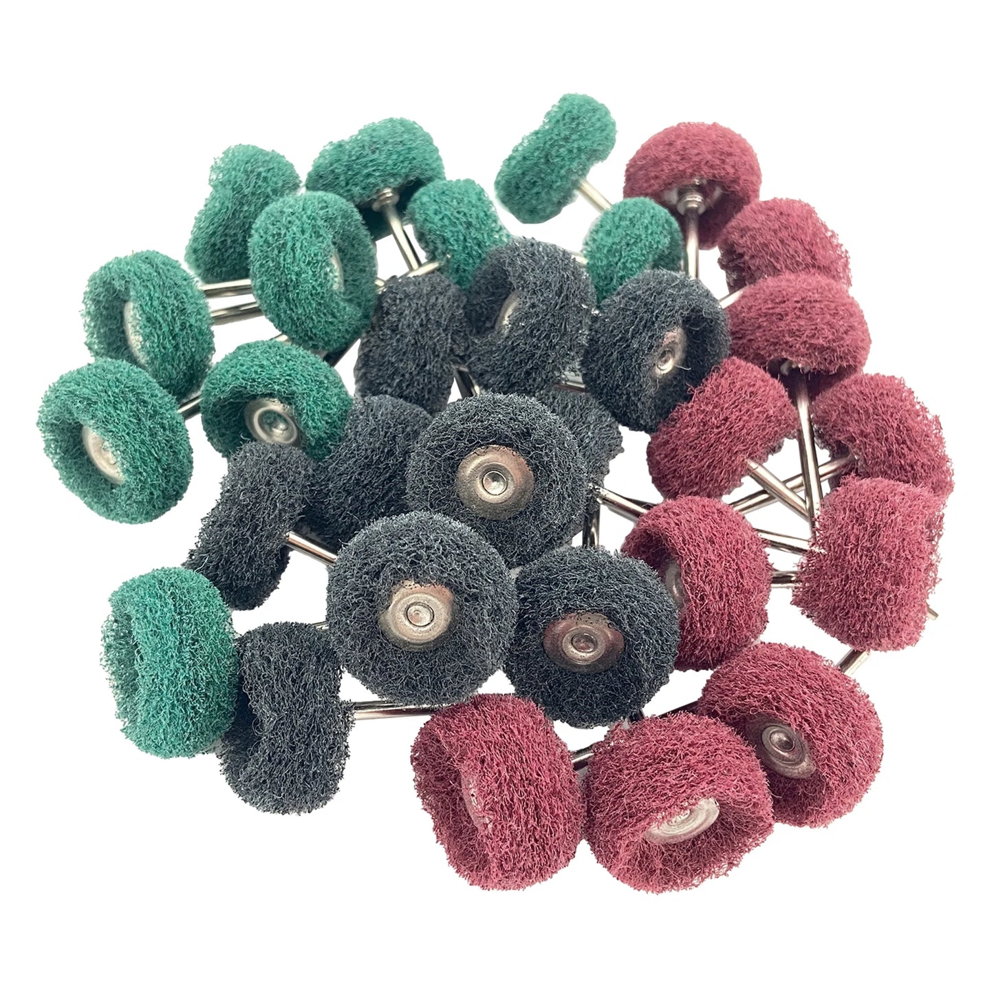 10Pcs/Bag Dental Odontologia Polishing Brush Wheel Rotary Tools 2.35mm HP Shank Wool Goat Cotton Black Buff Dentistry Laborator