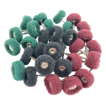 10Pcs/Bag Dental Odontologia Polishing Brush Wheel Rotary Tools 2.35mm HP Shank Wool Goat Cotton Black Buff Dentistry Laborator