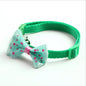 Fashionable bow dog and cat collar soft and comfortable pet accessory set with bell universal collar for cats and dogs