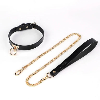 Genuine Leather Series Collar Slave Bed Neck Restraint Belt Strap BDSM Female Couple Bondage Erotic Fun Sex Toys Adult Games