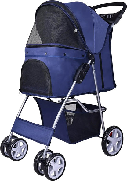 Portable Folding Pet Stroller Rotate Wheels Modern Style Medium Pets Carrying Traveling Made Vietnam TH-PSP-030