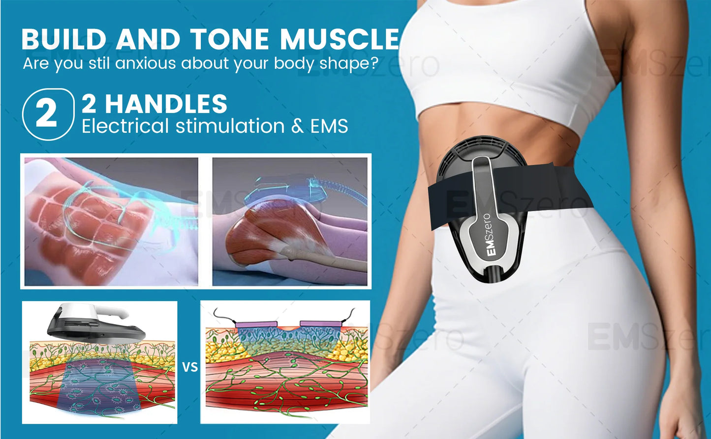 EMSzero 6500W 15Tesla Fat Removal Contouring Muscle Electric Stimulation Ems Body Sculpt Slimming Muslim Sets Machine