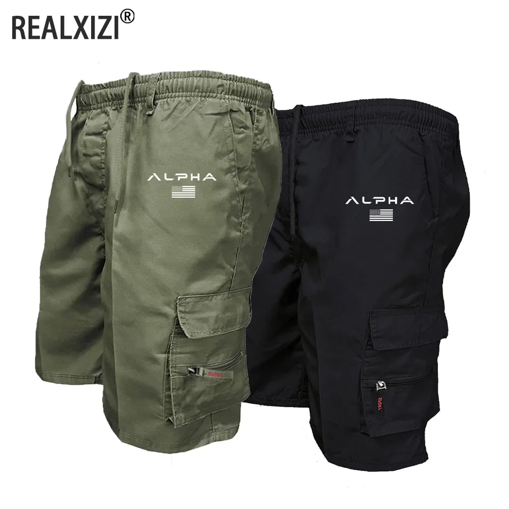 New Men's Cargo Shorts Fashion Casual Running Shorts Big Pocket Sports Slacks Cargo Panels Trousers Plus Size for Male