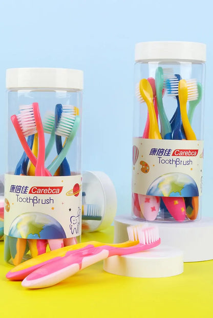 Children's Soft Bristle Toothbrush, Bucket Pack of 8 Pieces, 2-12 Year Old Baby Toothbrush, Change Period Toothbrush for Kids