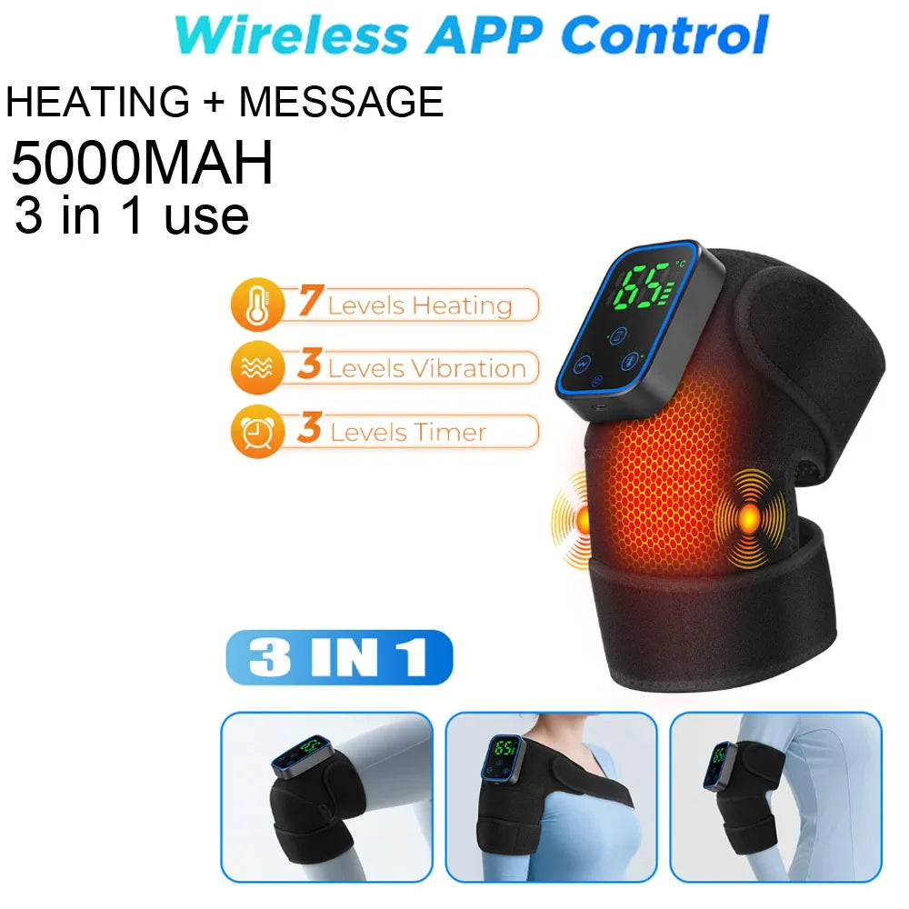Electric Shoulder Massager Heating Pad Vibration Massage Support Belt Shoulder Thermal  Brace