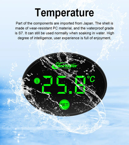 New Model Fashion Multi-functional  4-in-1 Motorcycle Touch Screen Voltmeter TIME TEMPERATURE With RGB